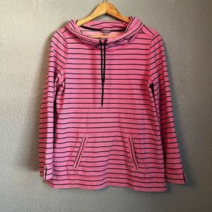 Talbots Women’s Pink and Black Cowl Neck Long Sleeve Sweater Size Medium. GUC.